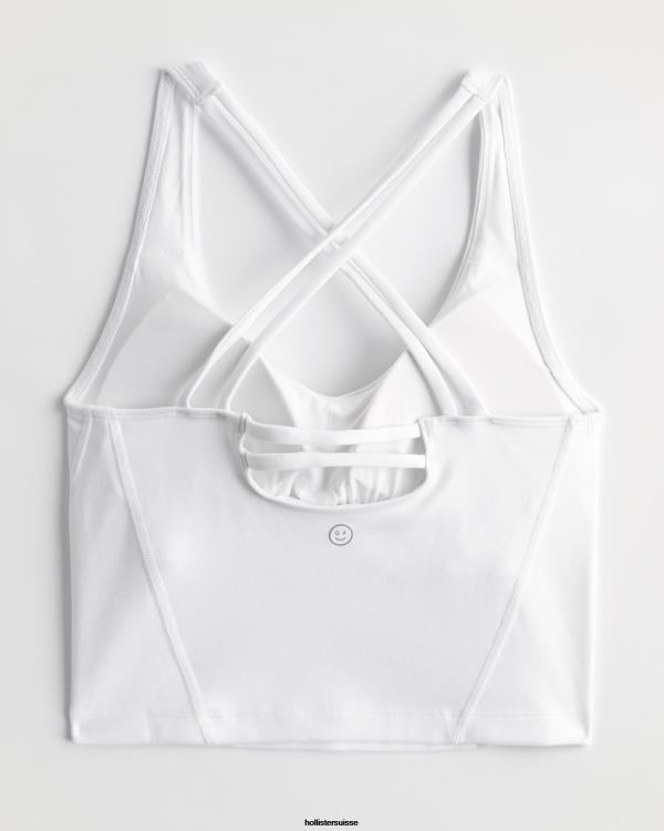 Gilly Hicks Débardeur plongeant à bretelles Active Recharge femmes blanc Hollister hauts RRRJX152