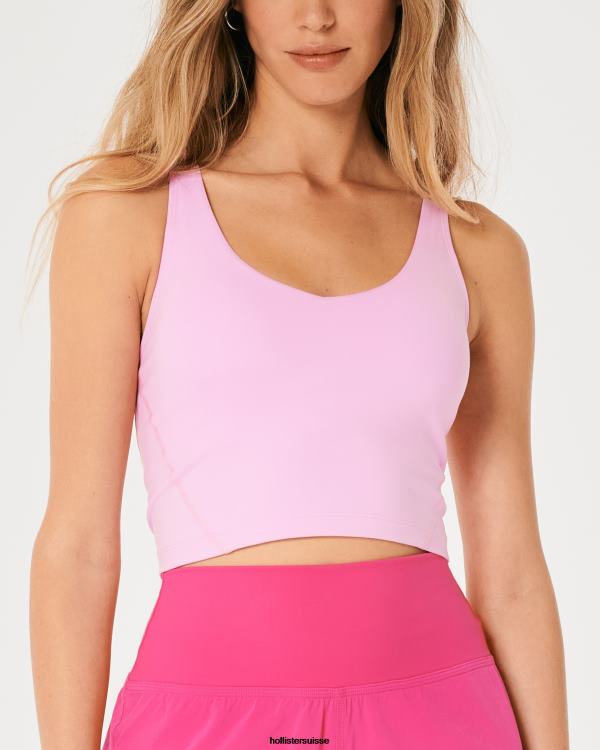 Gilly Hicks Débardeur plongeant à bretelles Active Recharge femmes rose clair Hollister hauts RRRJX361