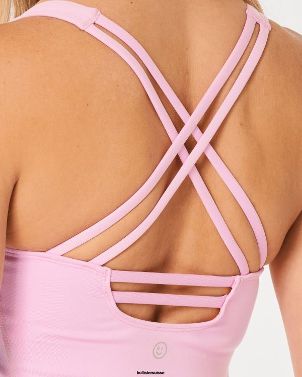 Gilly Hicks Débardeur plongeant à bretelles Active Recharge femmes rose clair Hollister hauts RRRJX361