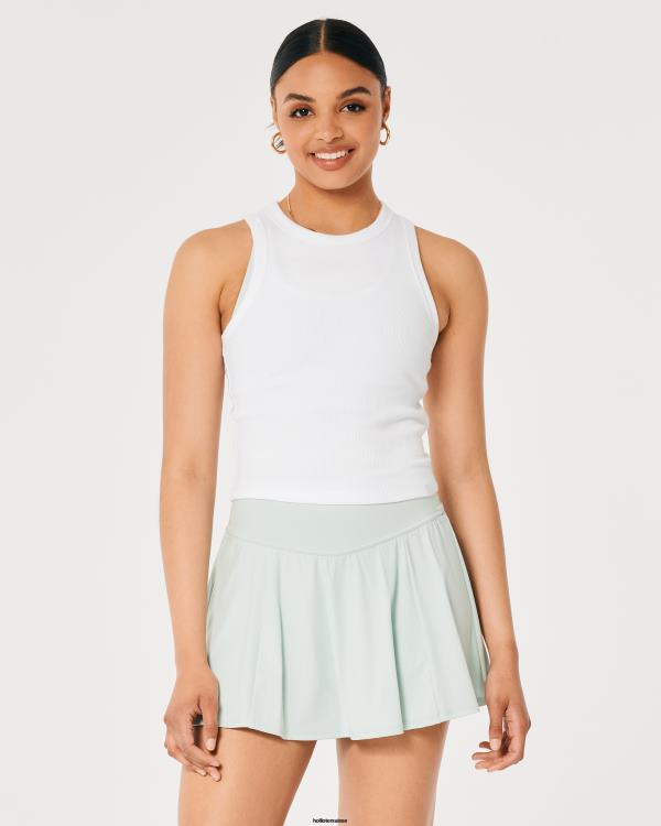 débardeur à col montant en coton gilly hicks femmes blanc Hollister hauts RRRJX181