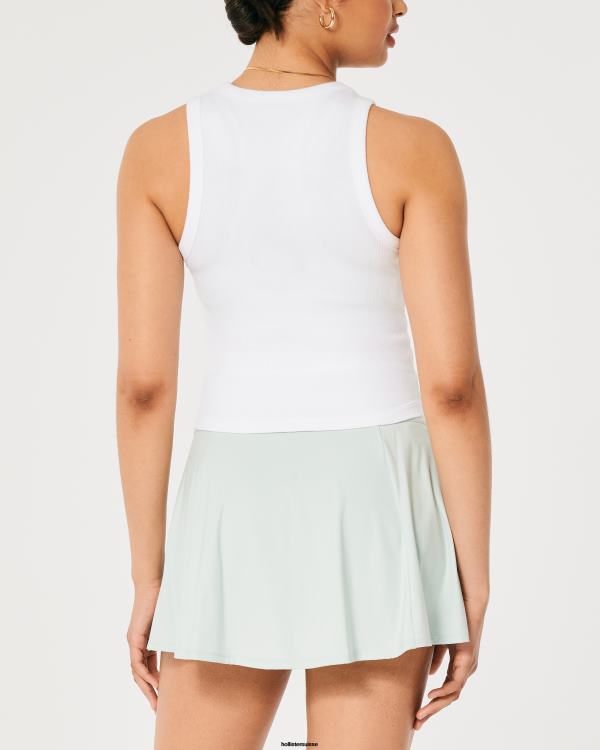 débardeur à col montant en coton gilly hicks femmes blanc Hollister hauts RRRJX181