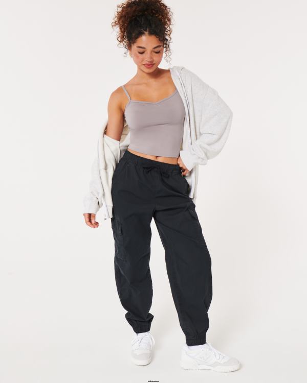 débardeur en tissu sans couture à encolure portrait femmes gris violet Hollister hauts RRRJX382