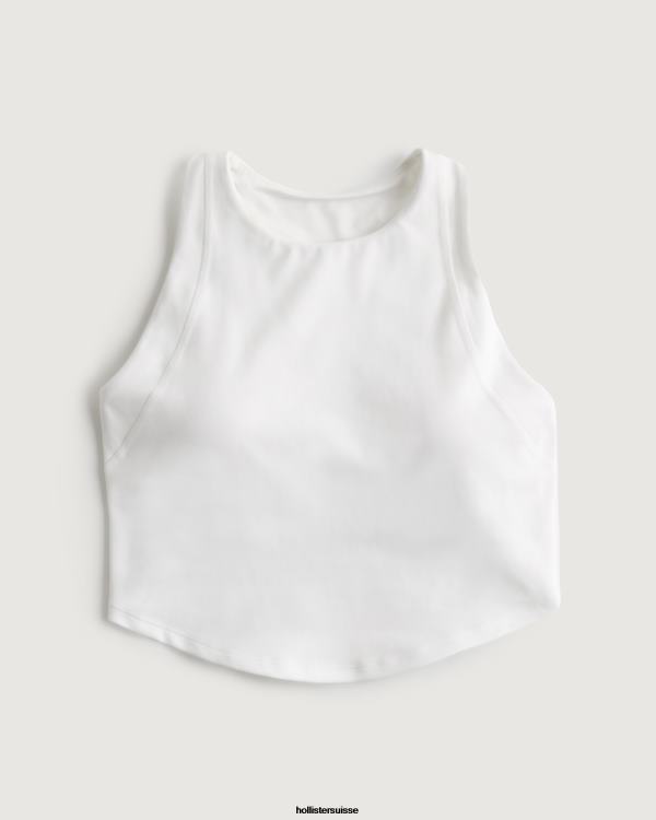 gilly hicks débardeur à col montant active recharge femmes blanc Hollister hauts RRRJX408