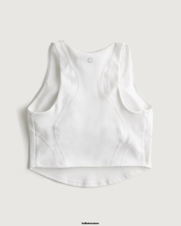 gilly hicks débardeur à col montant active recharge femmes blanc Hollister hauts RRRJX408
