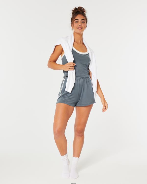 gilly hicks débardeur douillet femmes bleu foncé Hollister hauts RRRJX449