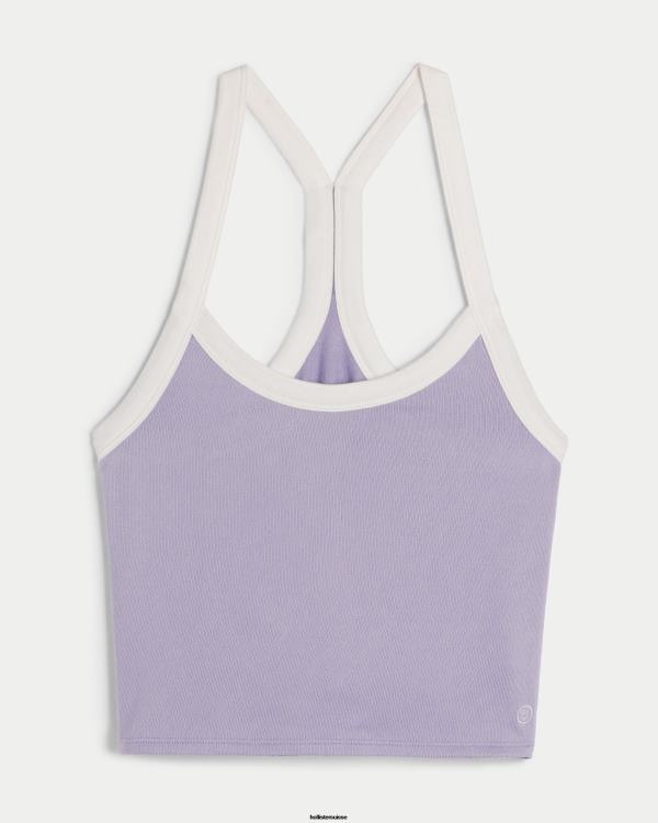 gilly hicks débardeur douillet femmes violet Hollister hauts RRRJX452