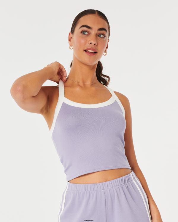 gilly hicks débardeur douillet femmes violet Hollister hauts RRRJX452