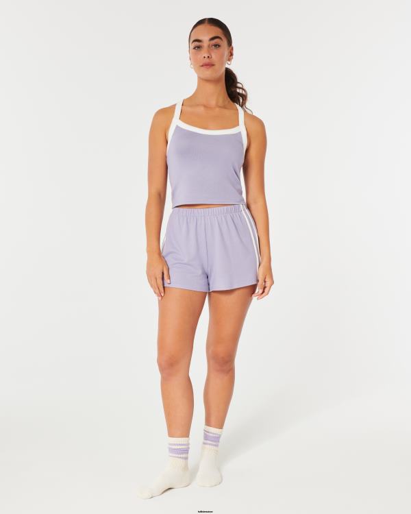 gilly hicks débardeur douillet femmes violet Hollister hauts RRRJX452
