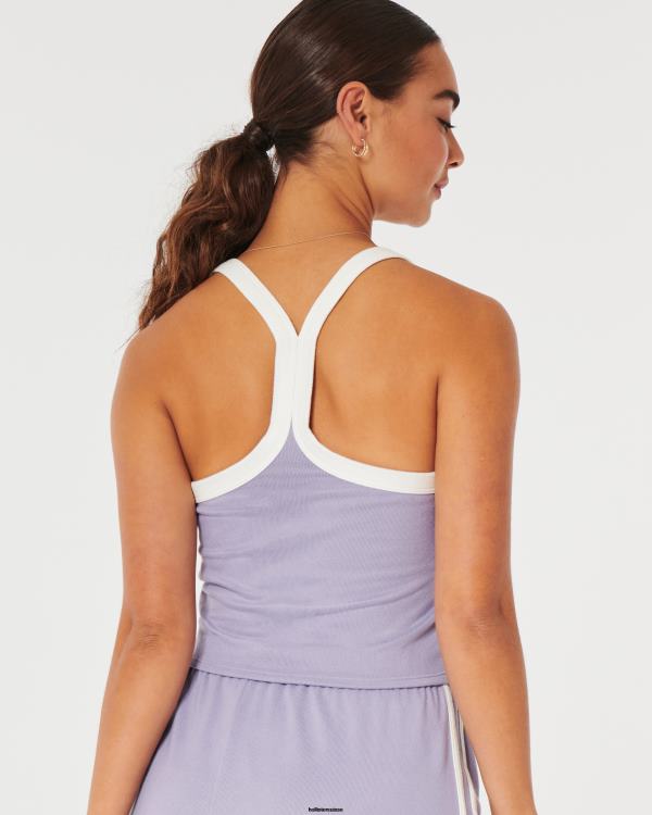 gilly hicks débardeur douillet femmes violet Hollister hauts RRRJX452