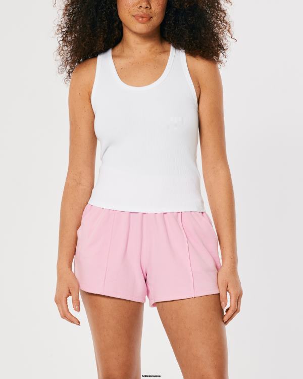 gilly hicks débardeur en coton côtelé active essentials femmes blanc Hollister hauts RRRJX287