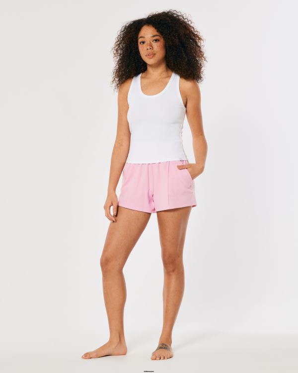 gilly hicks débardeur en coton côtelé active essentials femmes blanc Hollister hauts RRRJX287