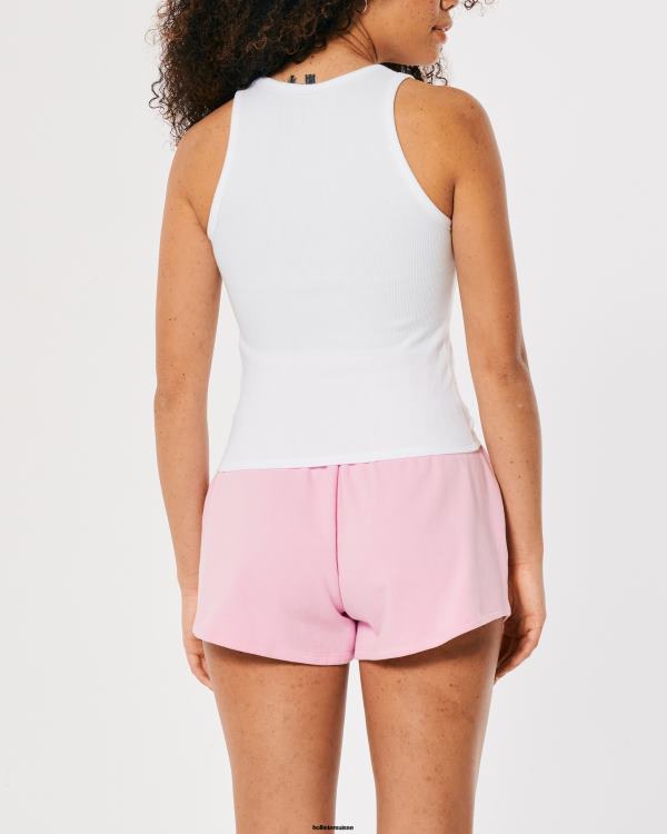 gilly hicks débardeur en coton côtelé active essentials femmes blanc Hollister hauts RRRJX287