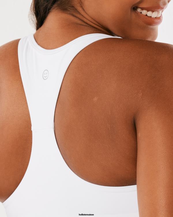 gilly hicks débardeur à encolure carrée active energize femmes blanc Hollister hauts RRRJX151