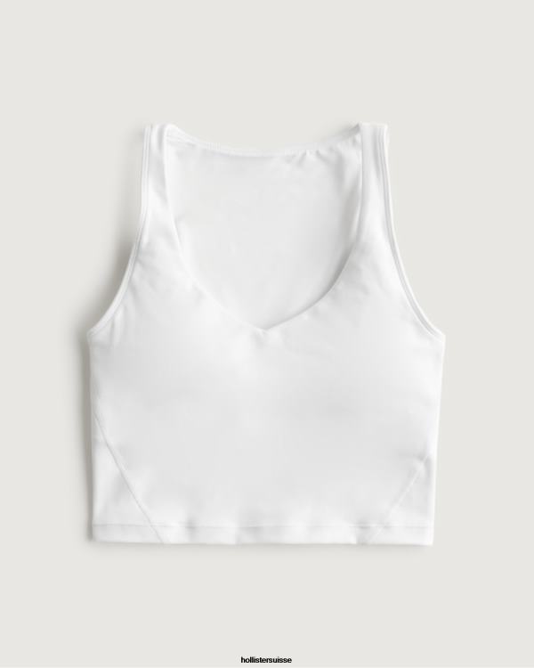 gilly hicks débardeur ouvert à recharge active femmes blanc Hollister hauts RRRJX398