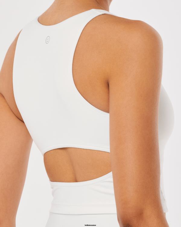 gilly hicks débardeur ouvert à recharge active femmes blanc Hollister hauts RRRJX398