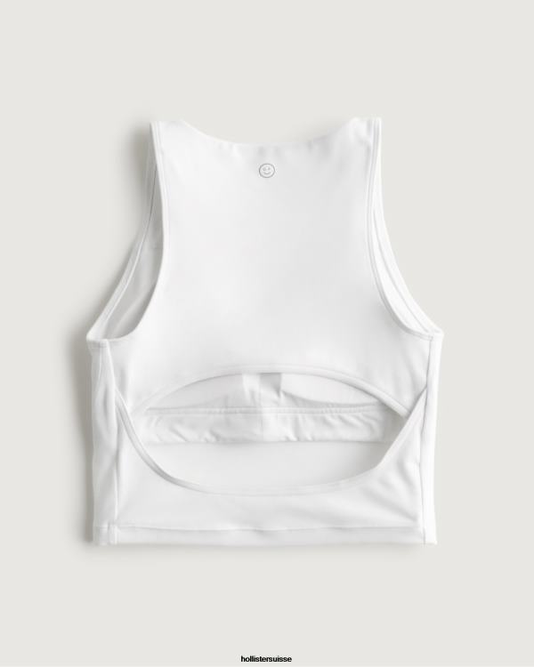 gilly hicks débardeur ouvert à recharge active femmes blanc Hollister hauts RRRJX398