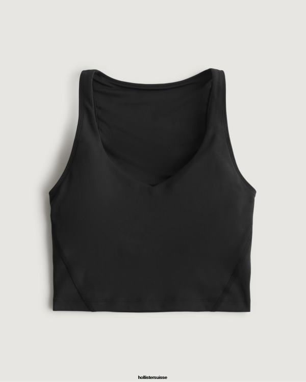 gilly hicks débardeur ouvert à recharge active femmes noir Hollister hauts RRRJX374