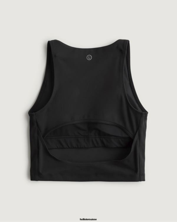 gilly hicks débardeur ouvert à recharge active femmes noir Hollister hauts RRRJX374