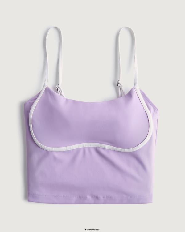 gilly hicks débardeur à pointe énergisante active femmes lavande Hollister hauts RRRJX414