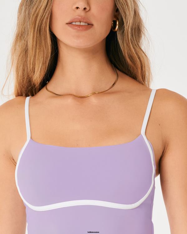 gilly hicks débardeur à pointe énergisante active femmes lavande Hollister hauts RRRJX414