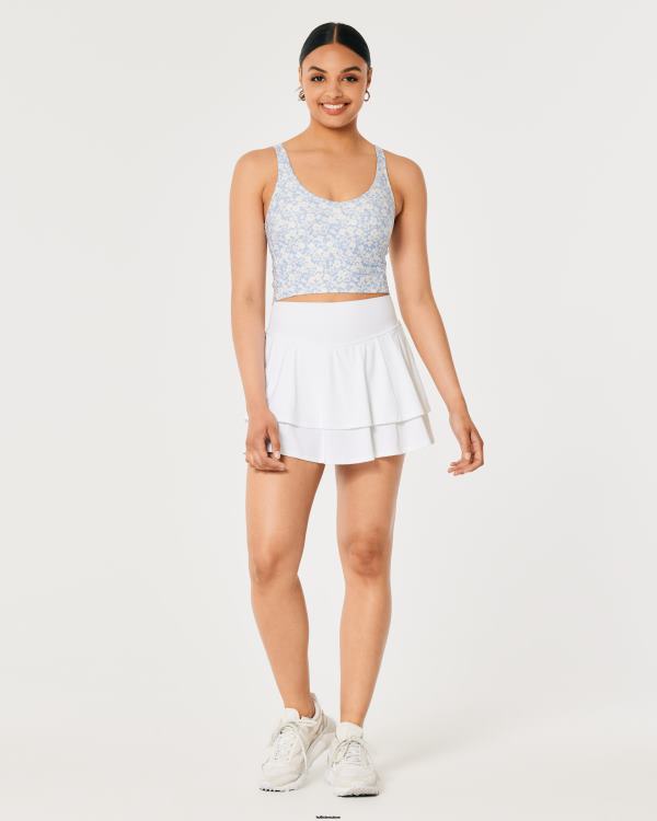 gilly hicks réservoir plongeant à recharge active femmes fleuri bleu clair Hollister hauts RRRJX300