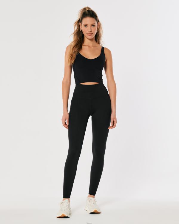 gilly hicks réservoir plongeant à recharge active femmes noir Hollister hauts RRRJX58