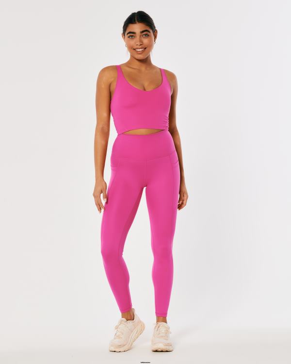 gilly hicks réservoir plongeant à recharge active femmes rose foncé Hollister hauts RRRJX86