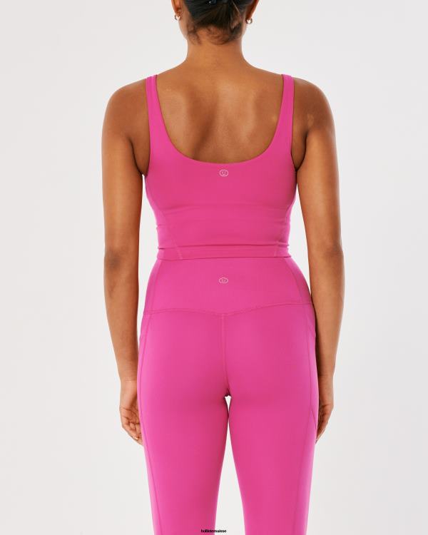 gilly hicks réservoir plongeant à recharge active femmes rose foncé Hollister hauts RRRJX86