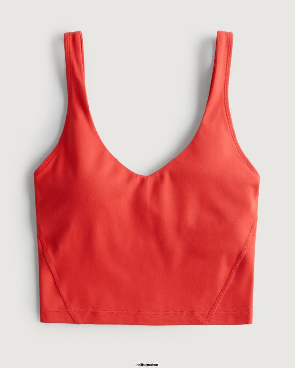 gilly hicks réservoir plongeant à recharge active femmes rouge Hollister hauts RRRJX369