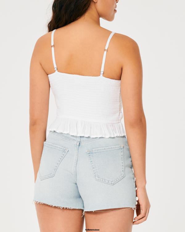 réservoir canalisé femmes blanc Hollister hauts RRRJX241