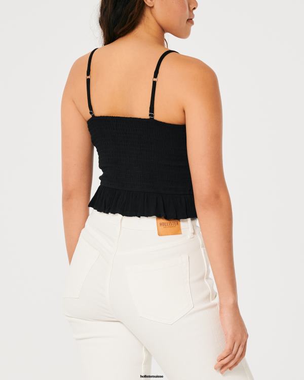 réservoir canalisé femmes noir Hollister hauts RRRJX140