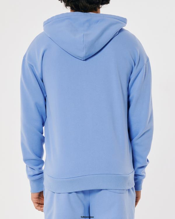 gilly hicks smile series sweat à capuche zippé avec logo femmes bleu Hollister hauts RRRJX441
