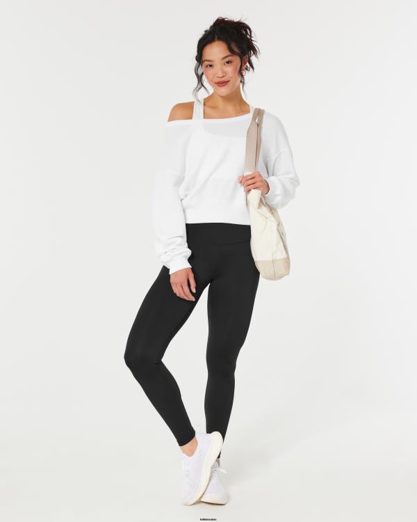 gilly hicks sweat ras du cou dos ouvert femmes blanc Hollister hauts RRRJX286