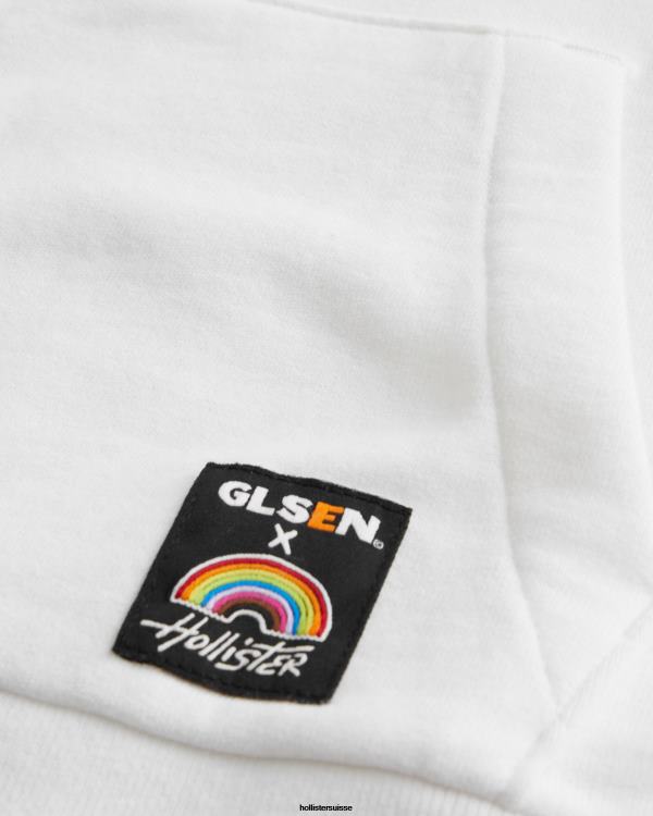 sweat à capuche graphique Pride femmes blanc Hollister hauts RRRJX342