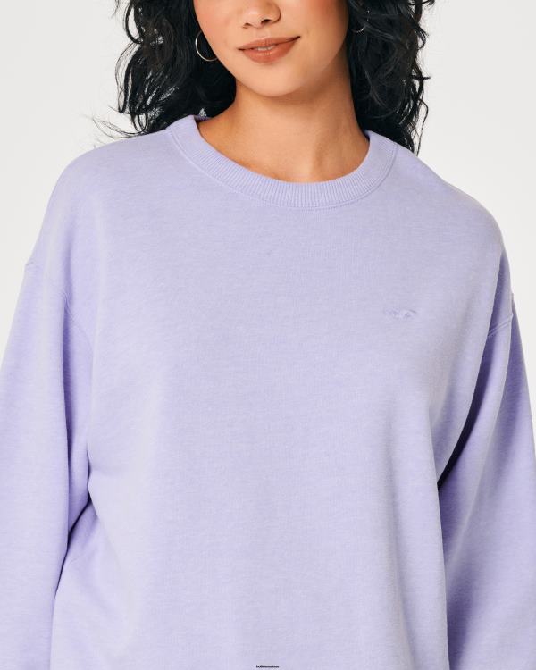 sweat oversize à logo iconique femmes lavande Hollister hauts RRRJX25