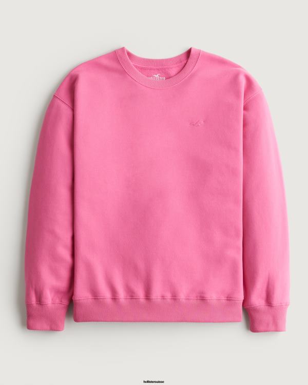 sweat oversize à logo iconique femmes rose Hollister hauts RRRJX78
