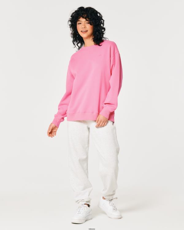 sweat oversize à logo iconique femmes rose Hollister hauts RRRJX78