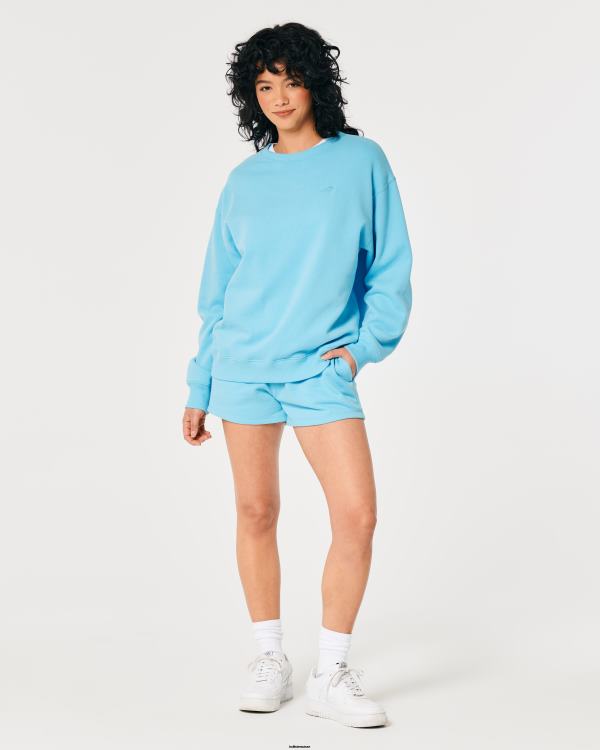 sweat oversize à logo iconique femmes turquoise Hollister hauts RRRJX133