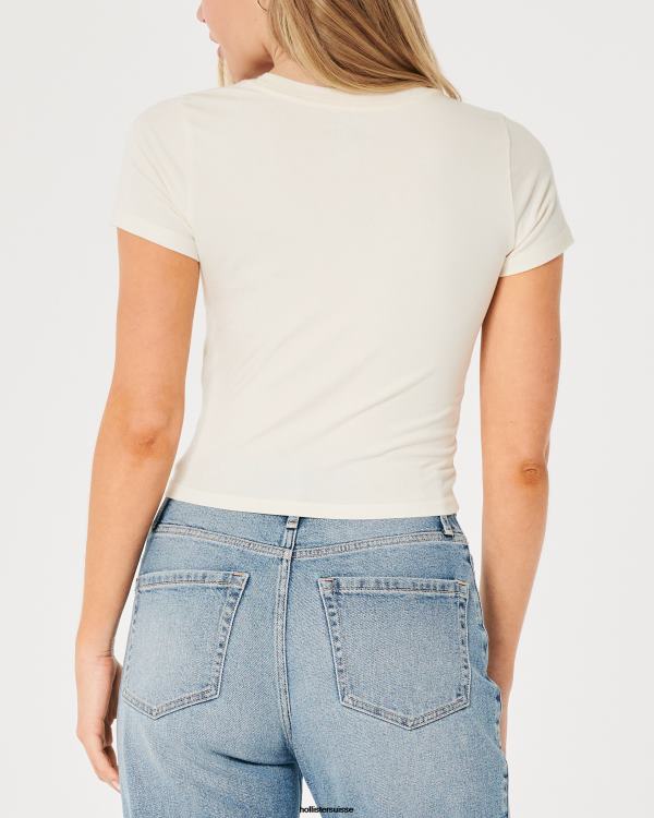 t-shirt bébé graphique tigre femmes tigre crème Hollister hauts RRRJX217