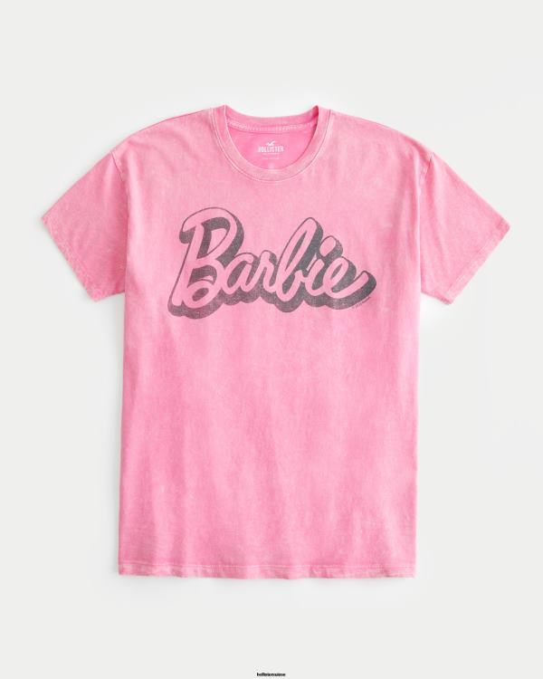 t-shirt graphique barbie oversize femmes rose Hollister hauts RRRJX1