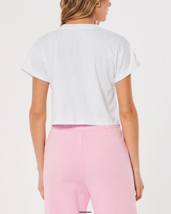 Gilly Hicks Active Essentials - T-shirt ras du cou carré femmes menthe verte Hollister hauts RRRJX182