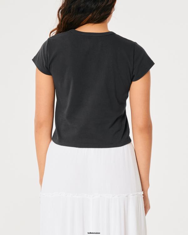 détendu st. t-shirt bébé graphique lucia femmes gris foncé Hollister hauts RRRJX252