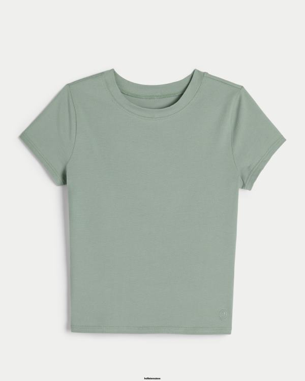 gilly hicks crew t-shirt de sommeil pour bébé femmes vert clair Hollister hauts RRRJX177