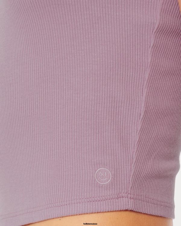 gilly hicks t-shirt de nuit côtelé pour bébé en jersey femmes rose clair Hollister hauts RRRJX276