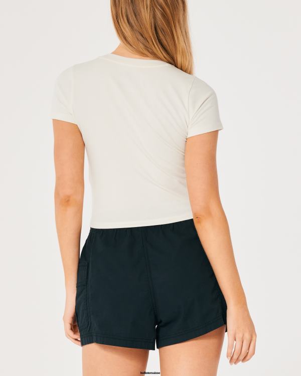 t-shirt bébé graphique concert femmes crème Hollister hauts RRRJX144