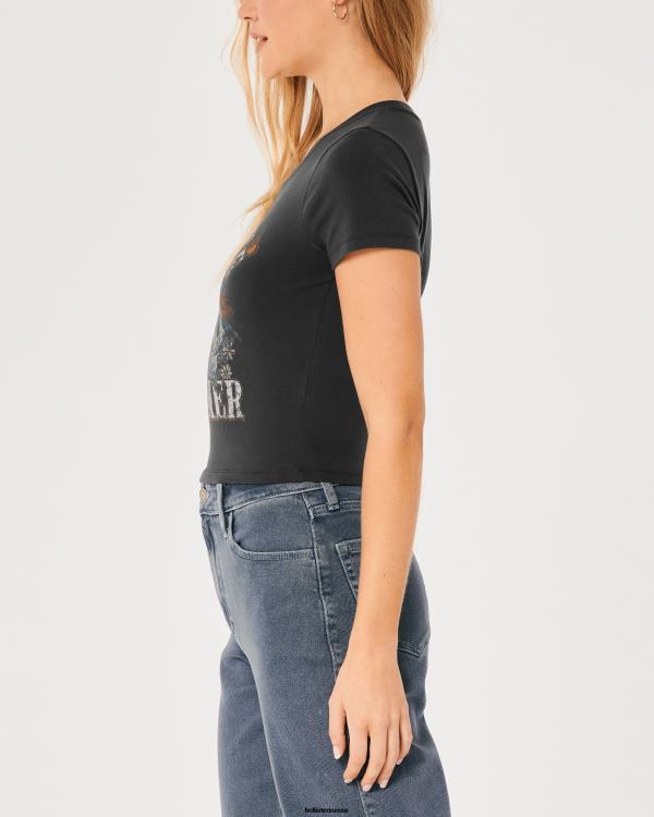 t-shirt bébé graphique rêveur infini femmes noir sd/texture Hollister hauts RRRJX295