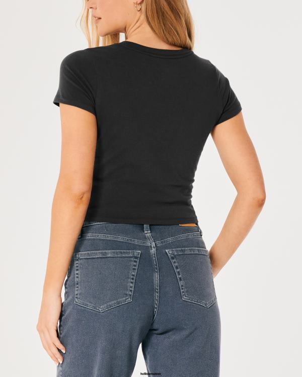 t-shirt bébé graphique rêveur infini femmes noir sd/texture Hollister hauts RRRJX295