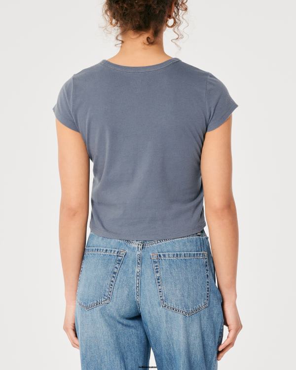 t-shirt graphique décontracté Give a Little Love pour bébé femmes marine Hollister hauts RRRJX318