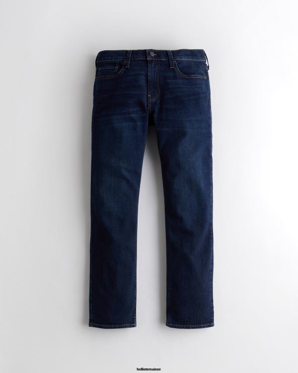 jean droit Hommes lavage foncé Hollister bas RRRJX1142