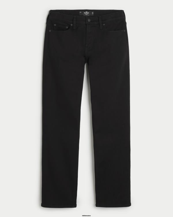 jean droit noir non délavé Hommes noir Hollister bas RRRJX1182